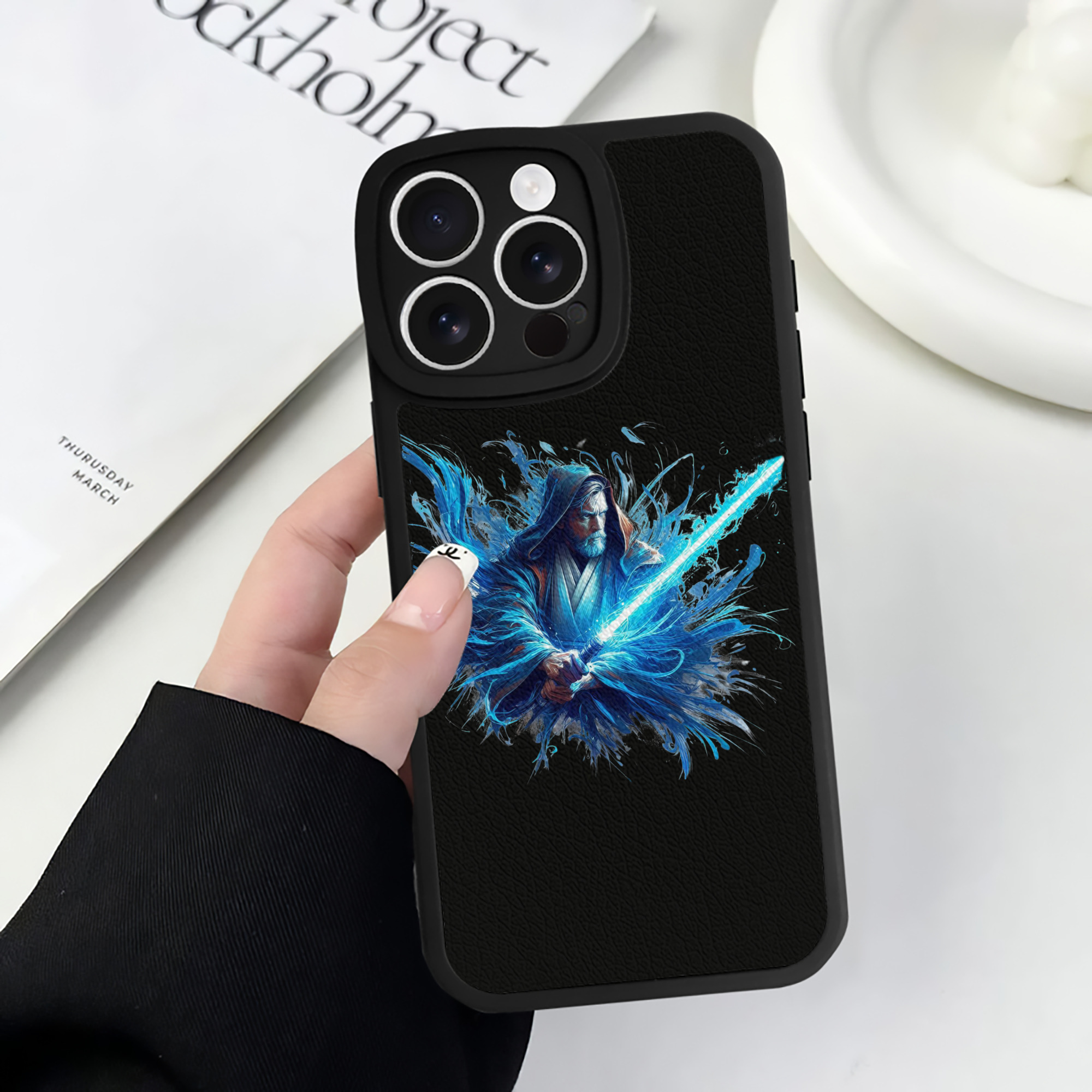 （画像用） スター・ウォーズ Star Wars 【iPhone 16シリーズ対応】シリコンスマホケース（レザー調） 材質：シリコン